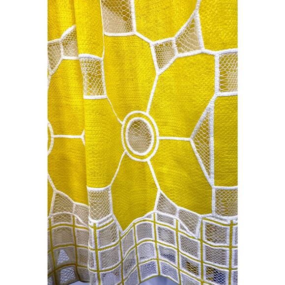 Robbie Bee Women's Size 12 Petite Lemon Yellow Dress Vintage Inspired Cottage - Picture 8 of 12